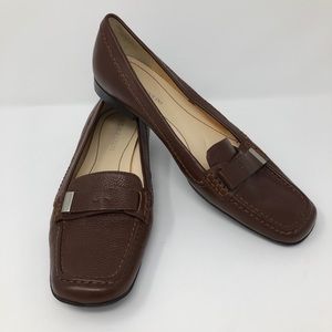 Brown Leather Loafers, Enzo Angliolini. Sz 10